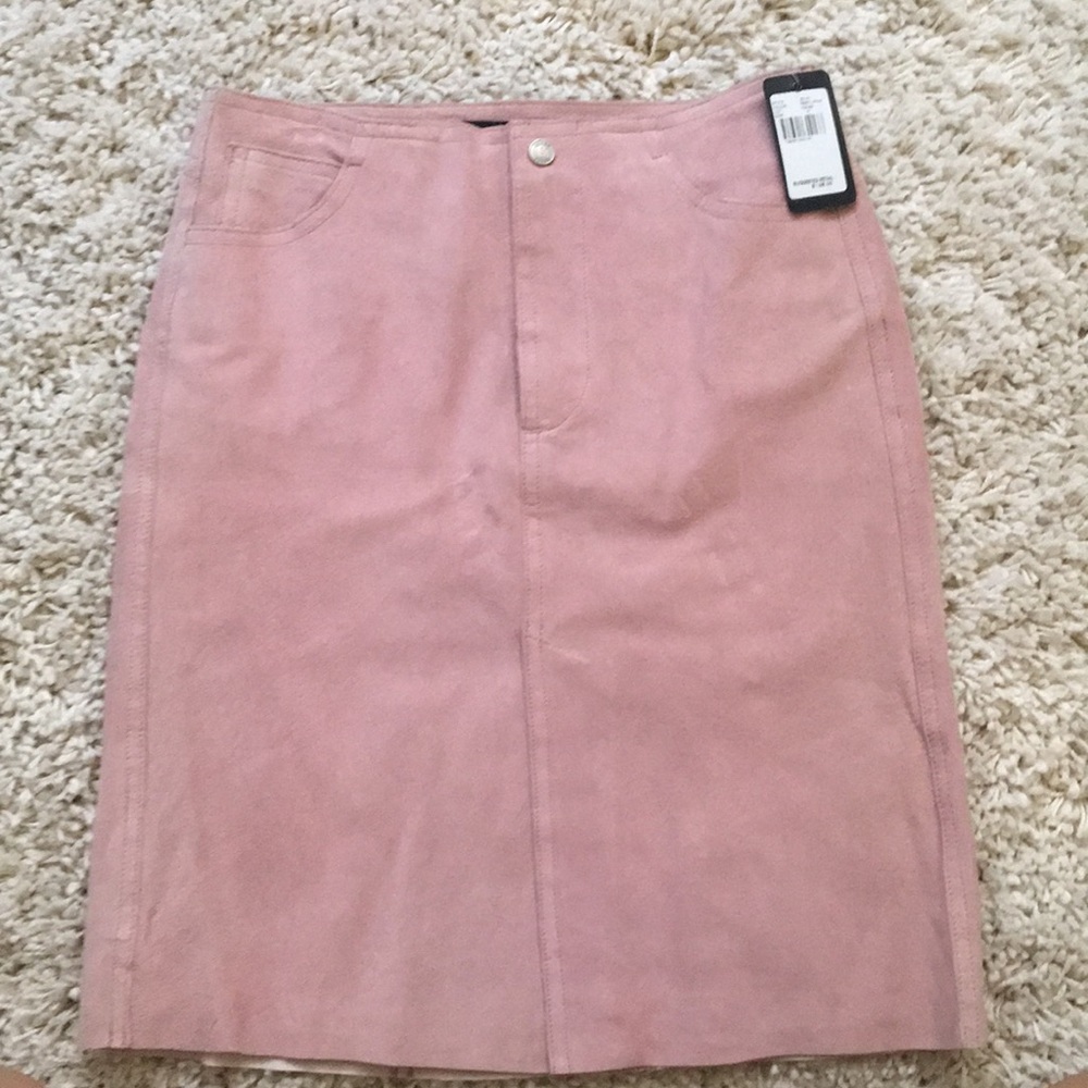 pastel pink guess skirt